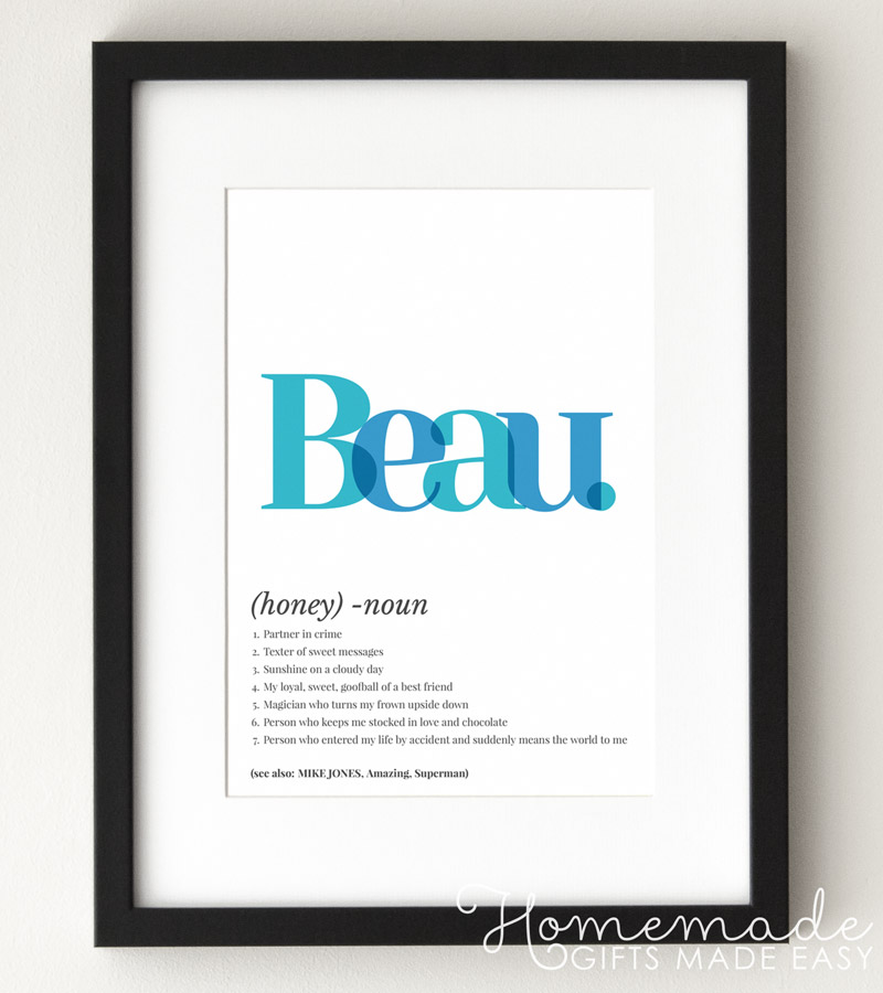 beau definition art poster