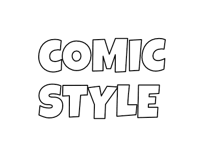 Bubble Letters Comic Stule