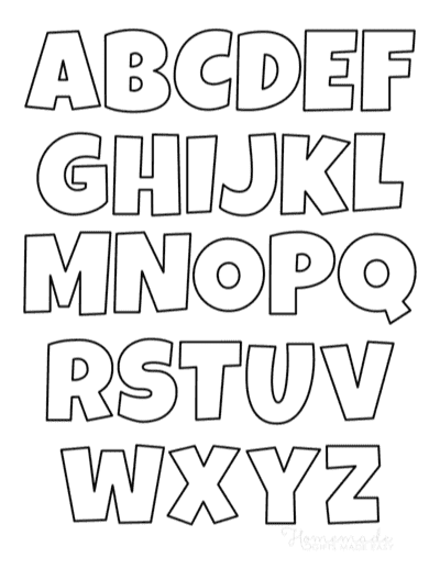 Free Printable Bubble Letter Stencils: Bubble Letter B Stencil - Freebie  Finding Mom