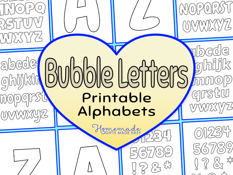 bubble letters montage