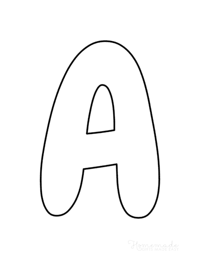 Bubble Letters Rounded Uppercase a