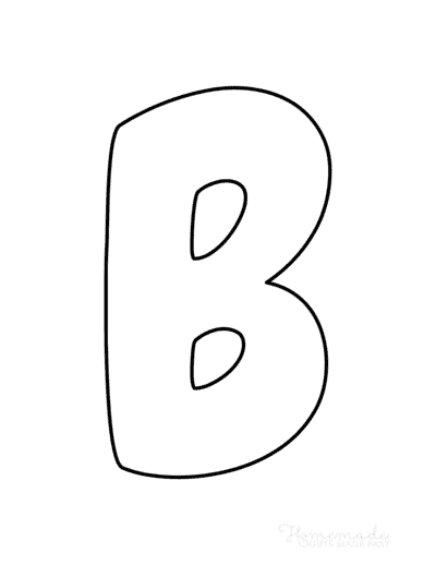 Bubble Letters Rounded Uppercase B