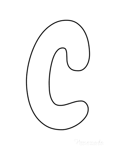 Bubble Letters Rounded Uppercase C