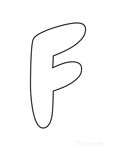 Bubble Letters Rounded Uppercase F