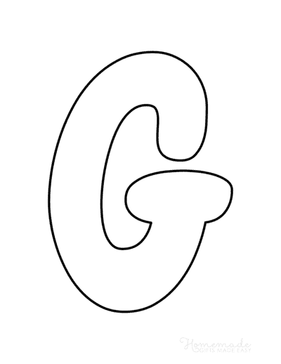 Bubble Letters Rounded Uppercase G