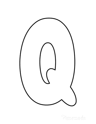 Bubble Letters Rounded Uppercase Q