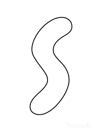 Bubble Letters Rounded Uppercase S