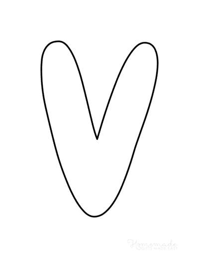 Bubble Letters Rounded Uppercase V