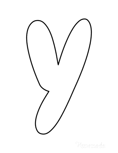 Bubble Letters Rounded Uppercase Y