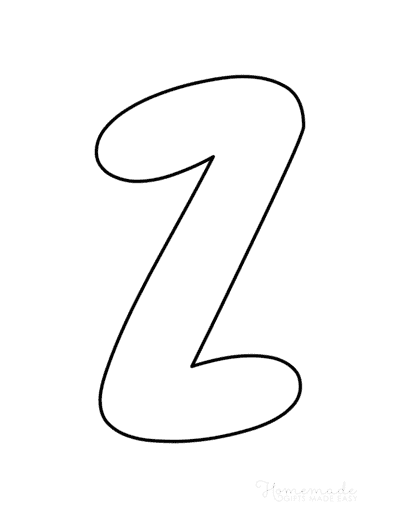 Bubble Letters Rounded Uppercase Z