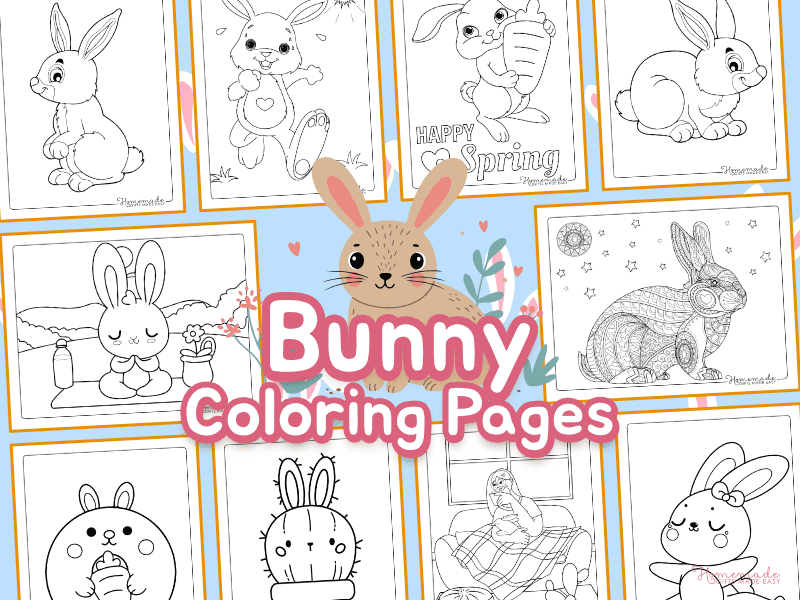 free printable bunny coloring pages