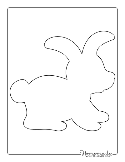 Bunny Template Bunny Outline Floppy Ears Large