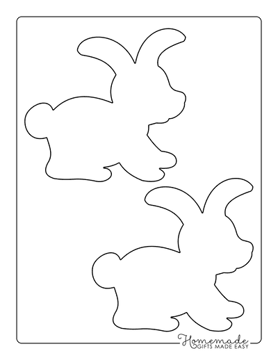 Bunny Template Bunny Outline Floppy Ears Medium