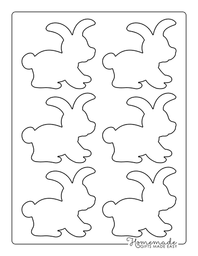 Bunny Template Bunny Outline Floppy Ears Small