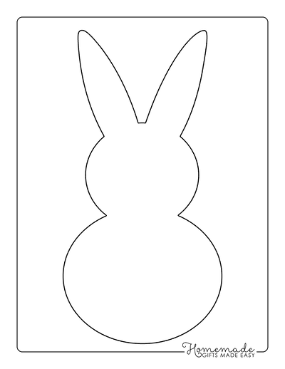 Bunny Template Easy Garland Shape Large