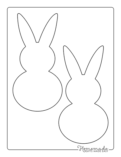 Bunny Template Easy Garland Shape Medium