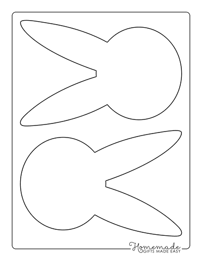 Bunny Template Easy Outline Medium
