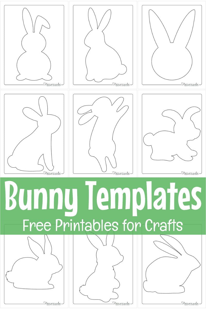 Free Printable Bunny Templates for Spring & Easter Crafts
