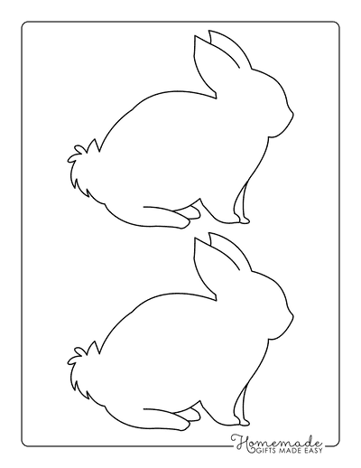 Bunny Template Outline Side View Medium