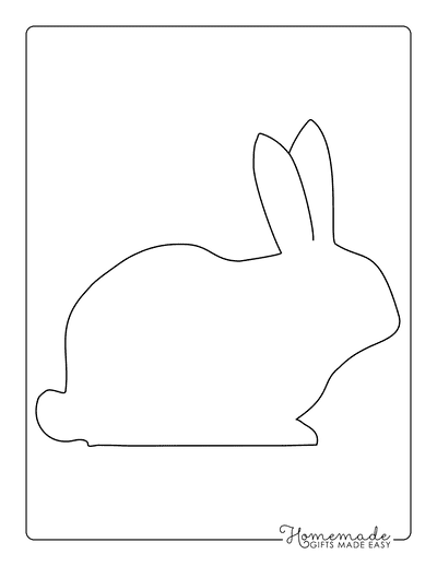 Bunny Template Side View Large