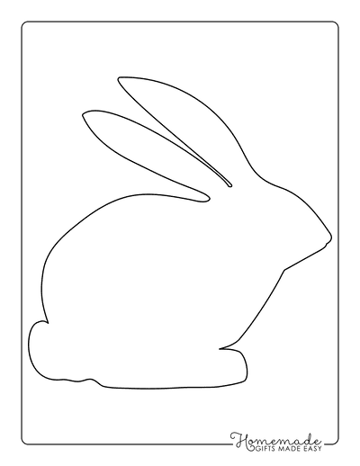 Bunny Template Side View Pointed Nose Large