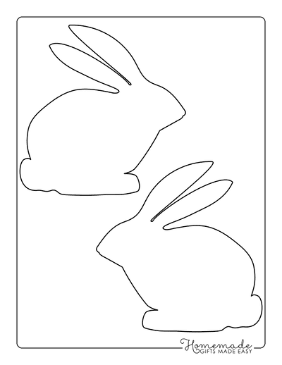 Bunny Template Side View Pointed Nose Medium