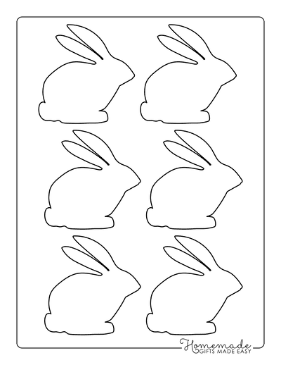 Bunny Template Side View Pointed Nose Small