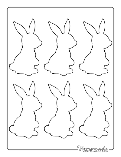 Bunny Template Sitting Rabbit Side View Small