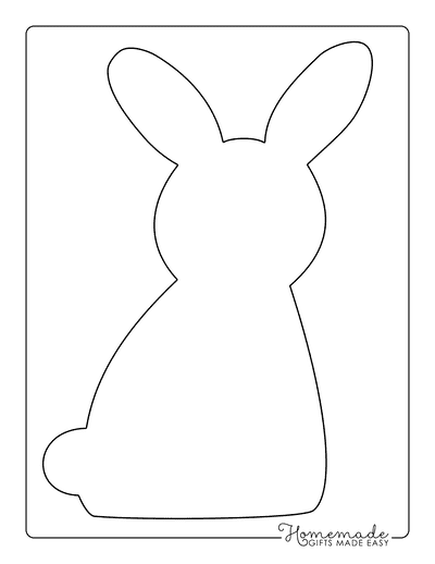 Bunny Template Sitting up Big Ears Large