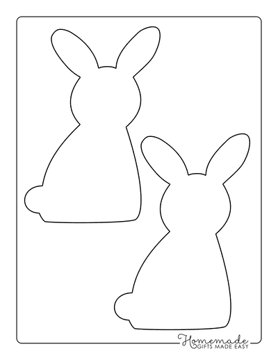 Bunny Template Sitting up Big Ears Medium