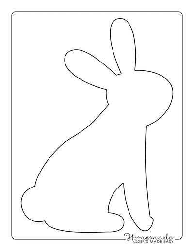 Bunny Template Sitting up Large