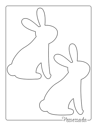 Bunny Template Sitting up Medium