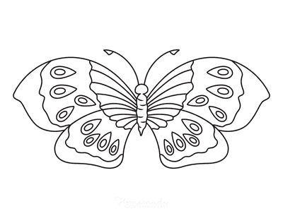 Butterfly Coloring Pages Eye Spots