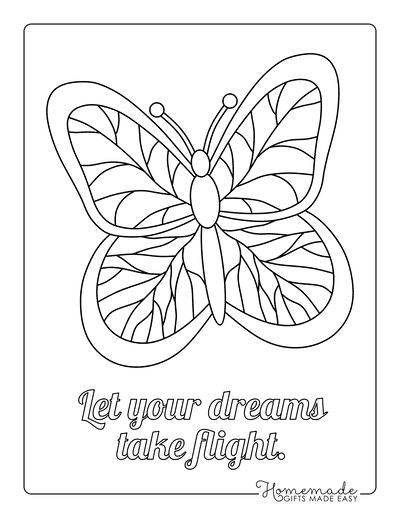 Butterfly Coloring Pages Geometric Patterns