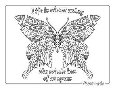 Butterfly Coloring Pages Intricate Pattern for Adults