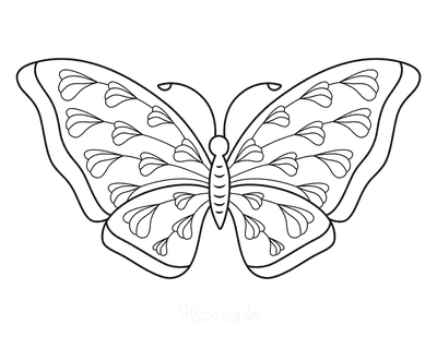 Butterfly Coloring Pages Lobes