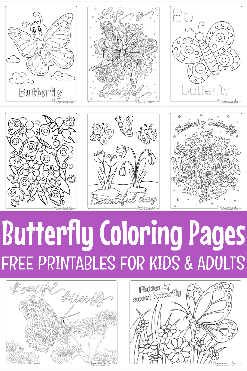 butterfly coloring pages