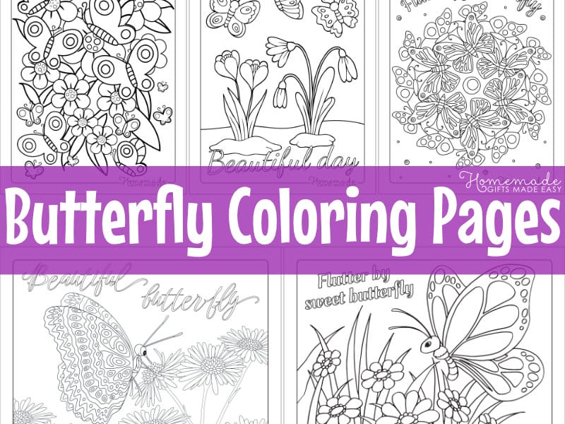 free printable butterfly coloring pages