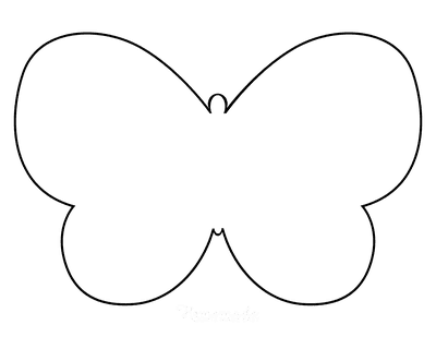 Butterfly Coloring Pages No Antennae Template 1 Large