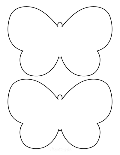 Butterfly Coloring Pages No Antennae Template 2 Medium