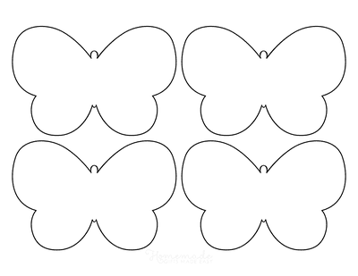 Butterfly Coloring Pages No Antennae Template 4 Small
