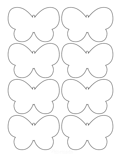 Butterfly Coloring Pages No Antennae Template 8 Small