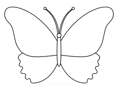 Butterfly Coloring Pages Outline 10