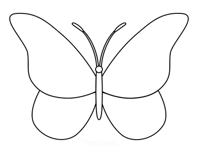 Butterfly Coloring Pages Outline 4