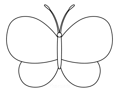 Butterfly Coloring Pages Outline 5