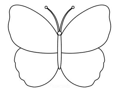Butterfly Coloring Pages Outline 6
