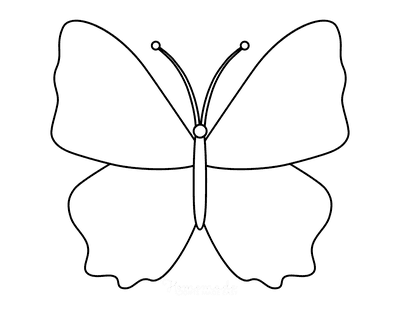 Butterfly Coloring Pages Outline 7