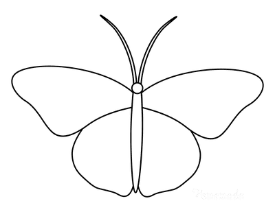 Butterfly Coloring Pages Outline 9