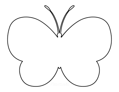 Butterfly Coloring Pages Outline Template