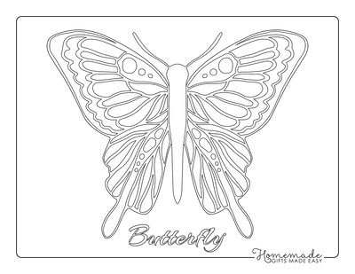 Butterfly Coloring Pages Sections to Color